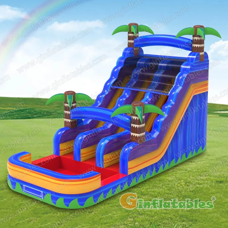 GWS-516 Palm Tree Dual Lane Water Slide 