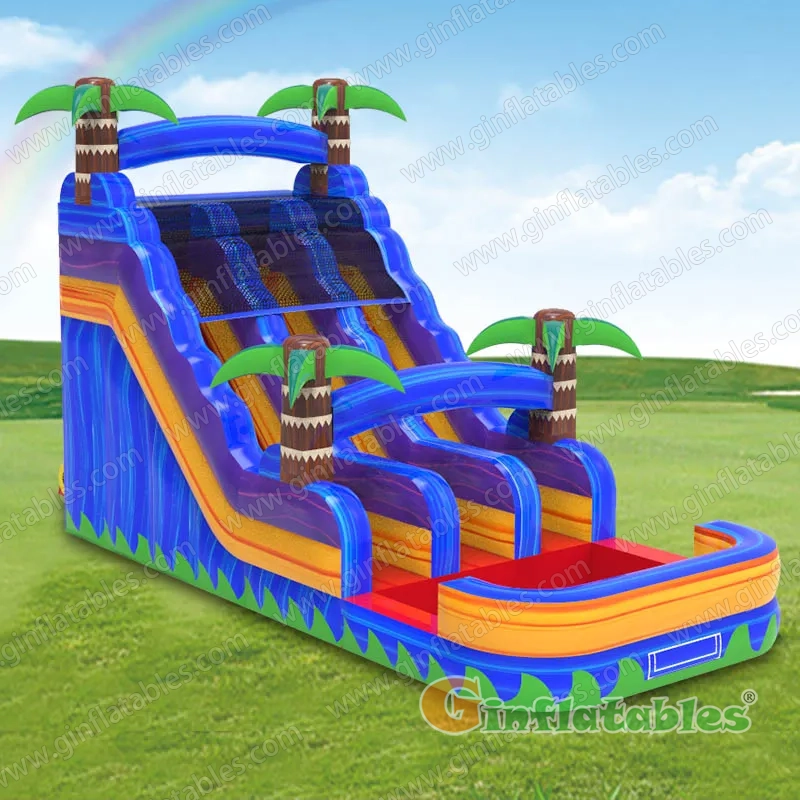 GWS-516 Palm Tree Dual Lane Water Slide 