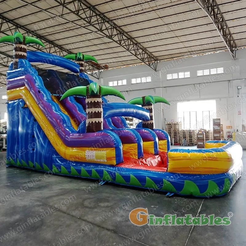 GWS-516 Palm Tree Dual Lane Water Slide 