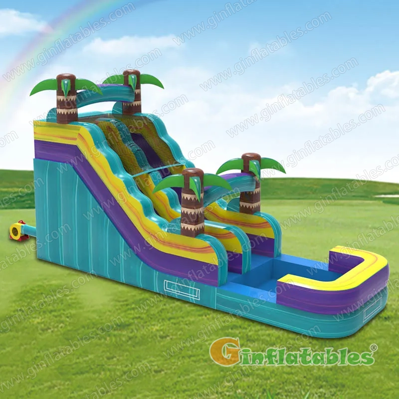 GWS-522 Palm Tree Marble Water Slide
