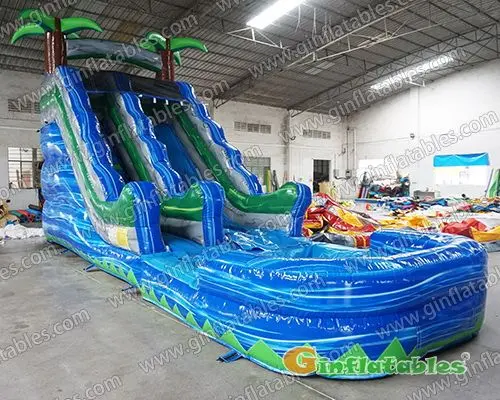 GWS-063 Blue marble water slide inflatables