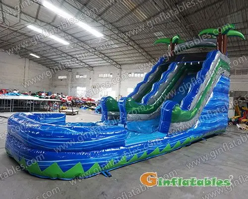 GWS-063 Blue marble water slide inflatables