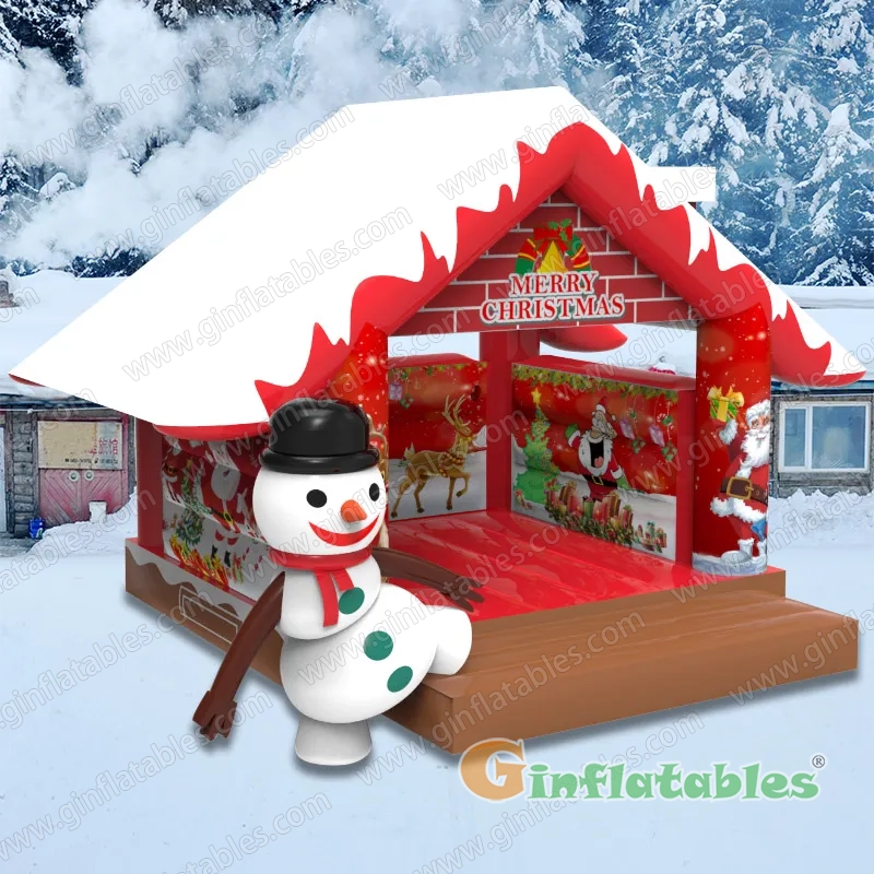 GX-045 Casa de Navidad y muñeco de nieve
