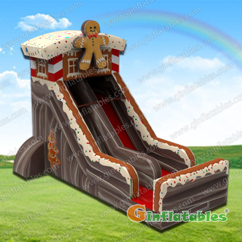 GX-057 Gingerbread man inflatable slide