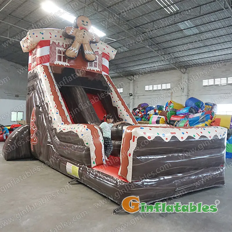 GX-057 Gingerbread man inflatable slide