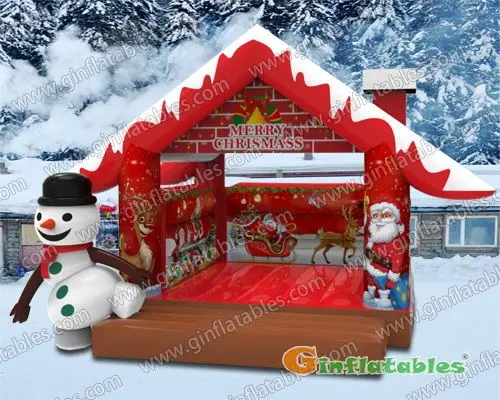GX-045 Weihnachtshaus und Schneemann
