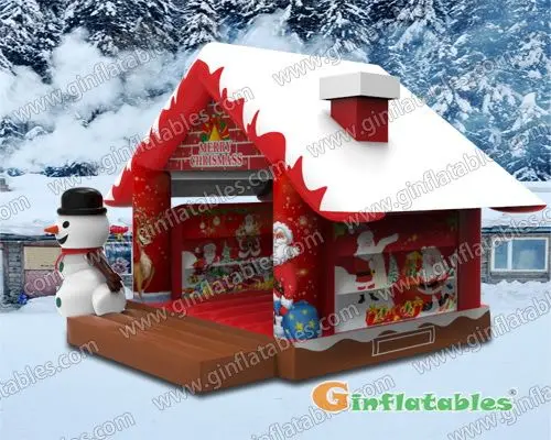 GX-045 Weihnachtshaus und Schneemann